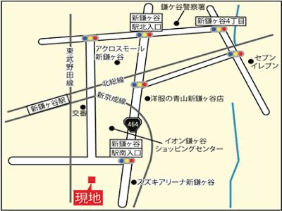 (地図): Adobe Illustratorで制作した周辺案内地図の事例 01