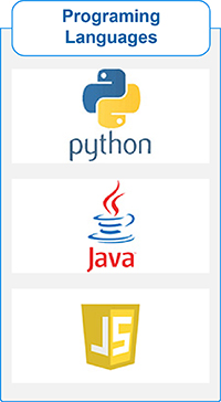 Programing languages: Python, Java, HTML