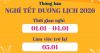 THÔNG BÁO THỜI GIAN NGHỈ TẾT DƯƠNG LỊCH 2026