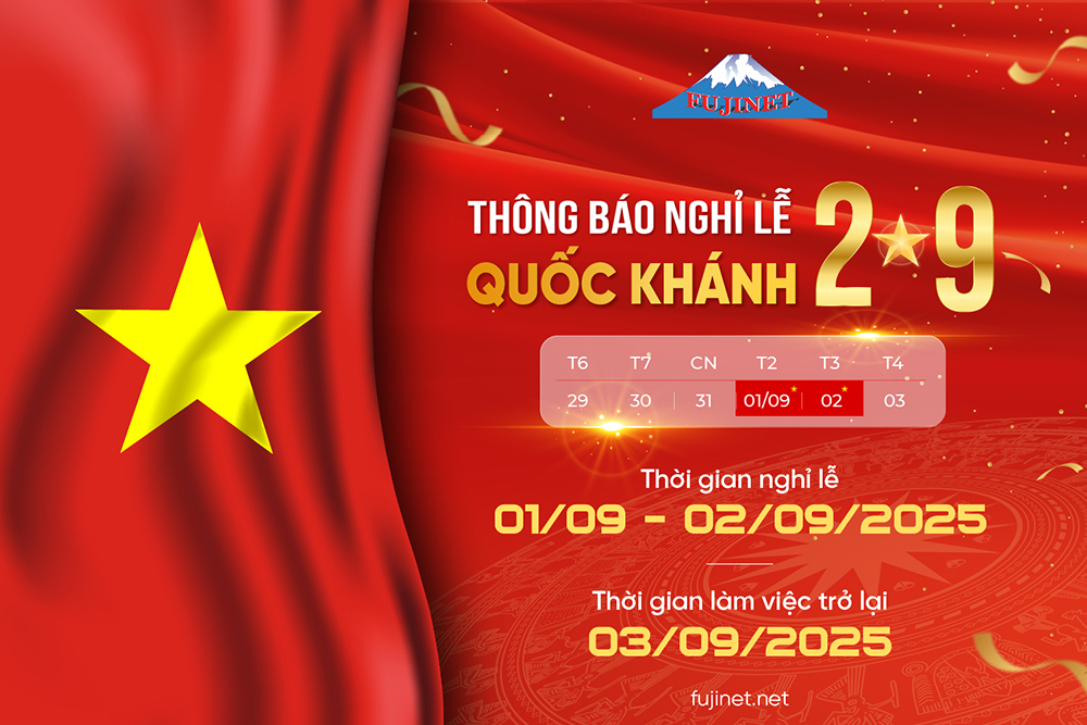 THÔNG BÁO NGHỈ LỄ QUỐC KHÁNH 02/09/2025